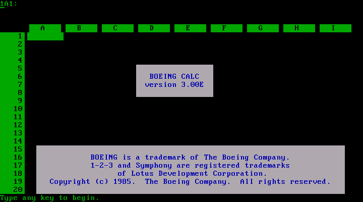 Boeing Calc - Splash